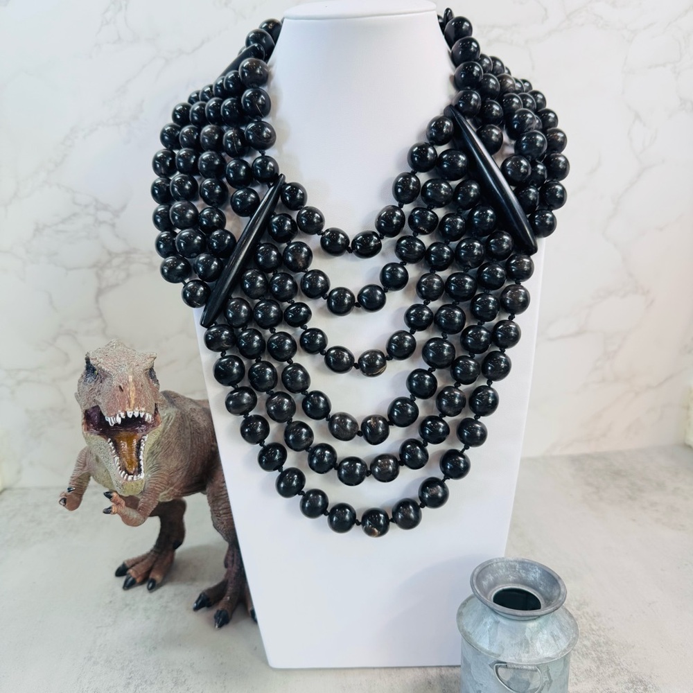 Vintage Monies Gerta Lynggaard Horn Statement Necklace